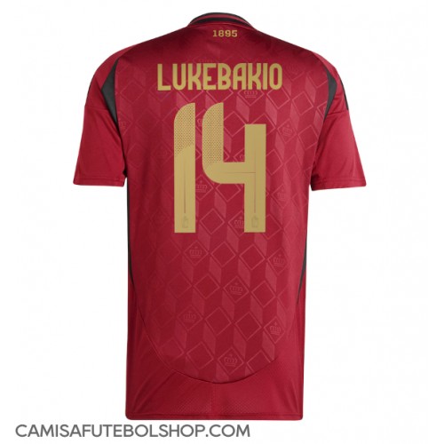 Camisa de time de futebol Bélgica Dodi Lukebakio #14 Replicas 1º Equipamento Europeu 2024 Manga Curta